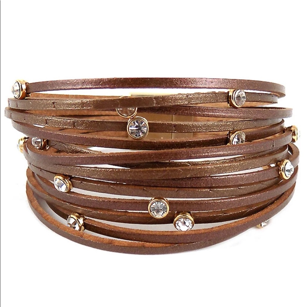 Faux Leather Magnetic Bracelet
